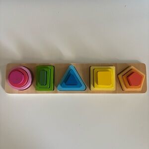 Colorful Wooden Shape Sorting Toy